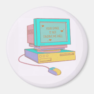 Din E-post Gör Mig Inte Särskilt Glad Rolig Retro Magnet