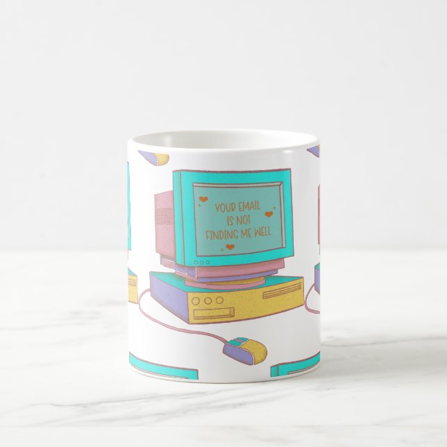 Din E-post Måste Inte Vara Rolig För Mig Retro Kaffemugg (Center)
