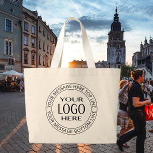 Din egen cirkulära Logotyp och Anpassade Jumbo Tygkasse