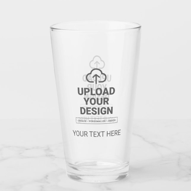 Din egen design med anpassad text glaskopp (Framsida)