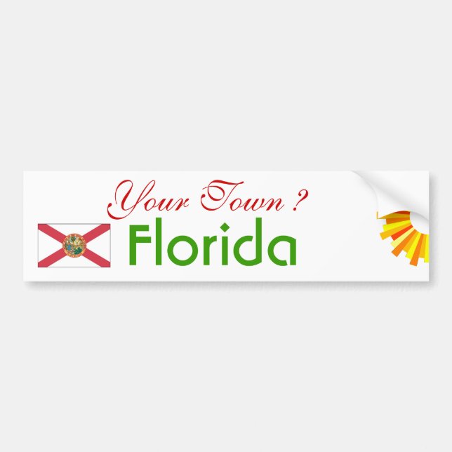 Din egen FLORIDA BUMPER STICKER Bildekal (Framsidan)
