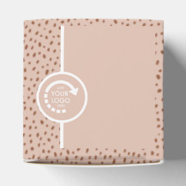 DIN EGEN LOGO Boho Beige & Brun Dots Förmånslåda Presentaskar