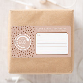 DIN EGEN LOGOTYP Beige & Boho Brun Prickar Fraktsedel
