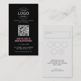 Din Egen Logotyp Skönhetssalong QR-kod Loajalitet Visitkort