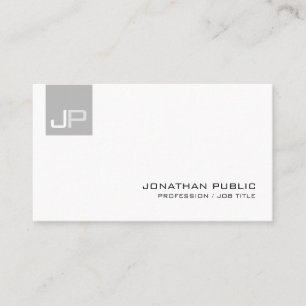Din egen monogrambaserade Elegant Modern Professio Visitkort
