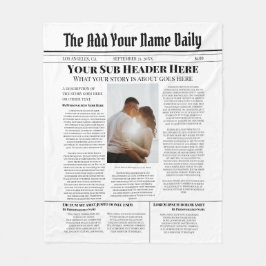 Din egen nyhetsartikel för Front Page-Personlig Fleecefilt