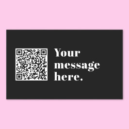 Din egen överförda QR-kod och redigerbar Retro-tex Rektangulärt Klistermärke