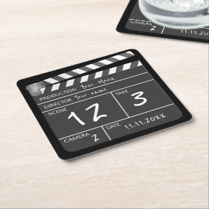 Din egen Personlig-Anpassningsbar-filmminiatyrpane Underlägg Papper Kvadrat