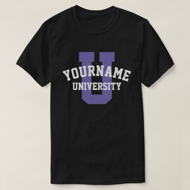 Din egen Personlig Universiteten Logotyp T-Shirt (Design framsida)