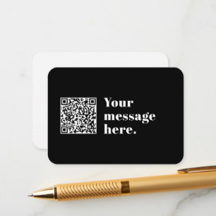 Din egen uppladdade QR-kod & redigerbar retrotext Tilläggskort