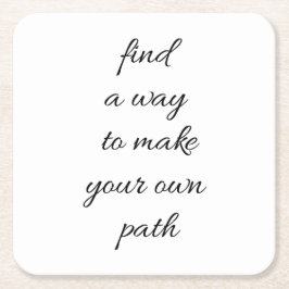 Din egen Väg-Pappra Underlägg