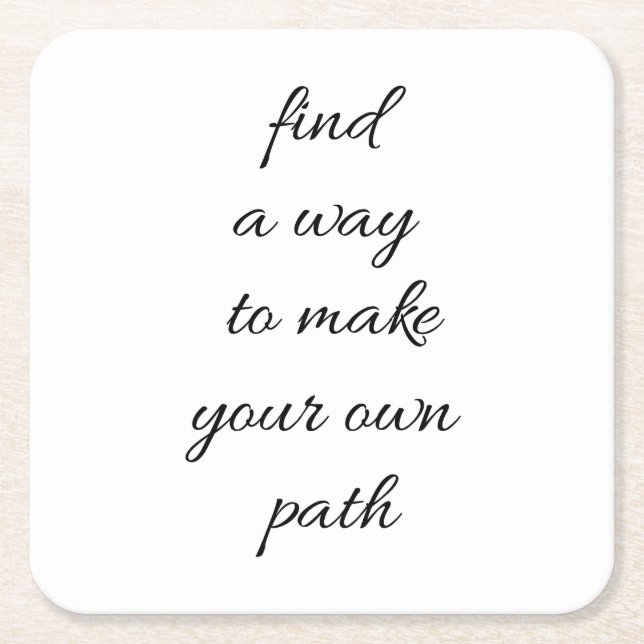 Din egen Väg-Pappra Underlägg (Framsidan)