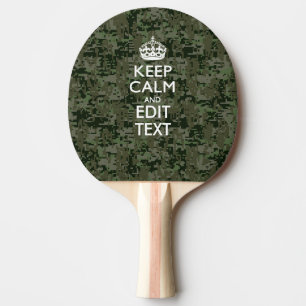Din egna lugn för behålla för textDigital Camo Pingisracket