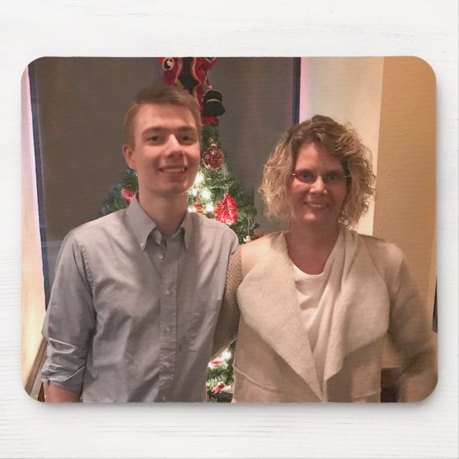 Din egna moderna fotofamiljbild musmatta (Framsidan)