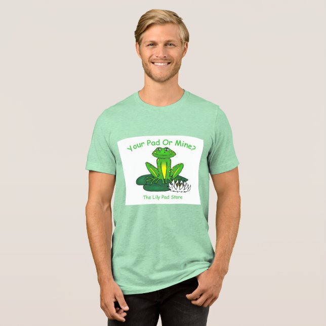Din eller Min - Herrar Ljusgrön T Shirt (Framsida Full)
