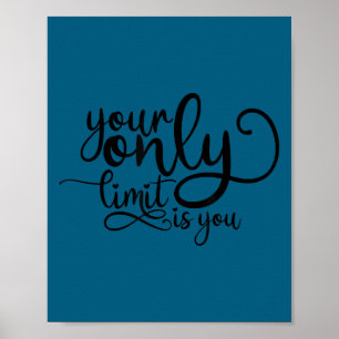 Din Enda Gräns Är Du Inspirerande Motiverande Poster
