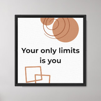 Din Enda Gräns Är Du Motiverande Minimalistisk Pla Canvastryck