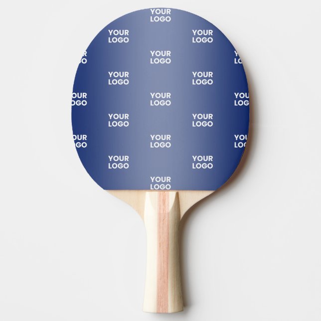 Din enkla repeterande Logotyp | Blåfärgad övertoni Pingisracket (Framsidan)