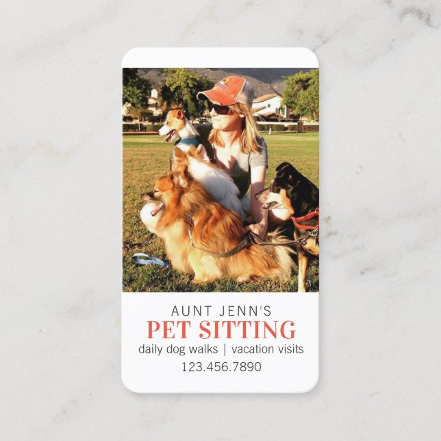 Din enkla vit för fotolodrät | fotograferar visitkort (Framsida)