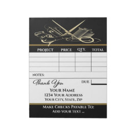 Din faktura anteckningsblock