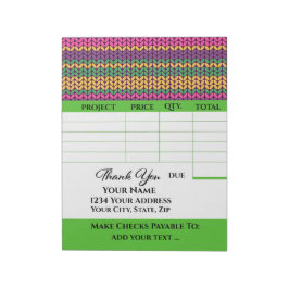 Din faktura anteckningsblock