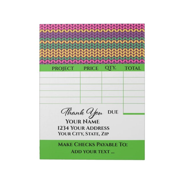 Din faktura anteckningsblock (Roterad)