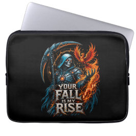 Din Fall Är Min Uppgång Reaper Handelsmotivation Laptop Fodral