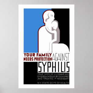 Din familj behöver skydd mot Syfililis Poster