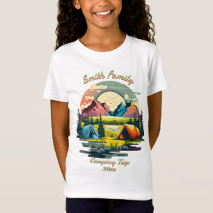 "Din familj" Camping Resa 20xx Anpassningsbar Girl T Shirt