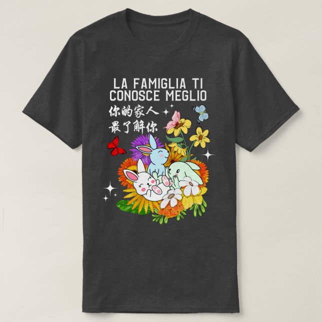 Din familj känner till din bästa Kawaii Rabbit 3 T Shirt (Design framsida)