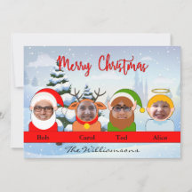 Din familj som Santa Reindeer Elf och Angel Photo
