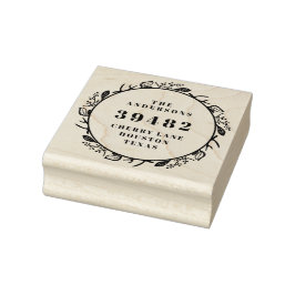 Din familje-Returadress-utandning i Namn Stämpel