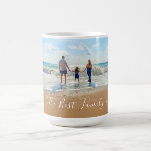Din familjs fotokaffetext i Mugg är den bästa fami