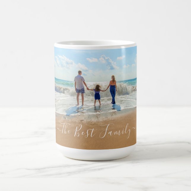 Din familjs fotokaffetext i Mugg är den bästa fami (Center)