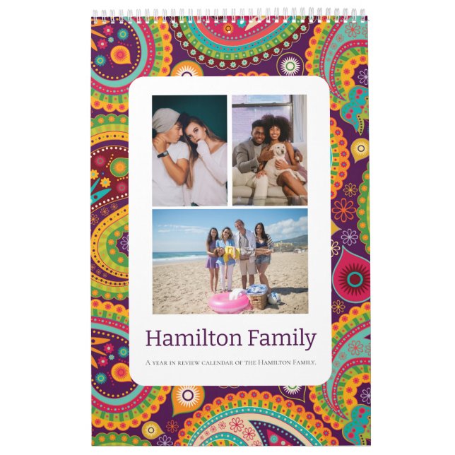 Din familjs fotomånad efter månad, Personlig Kalender (Omslag)