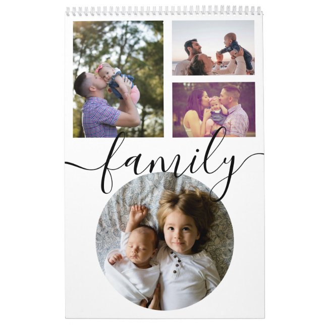 Din familjs fotomånad efter månad, Personlig Kalender (Omslag)