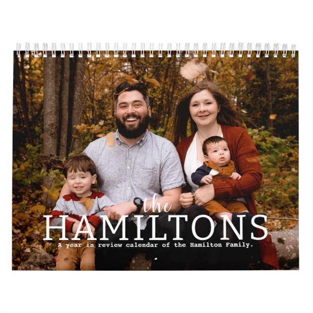 Din familjs fotomånad efter månad, Personlig Kalender (Omslag)