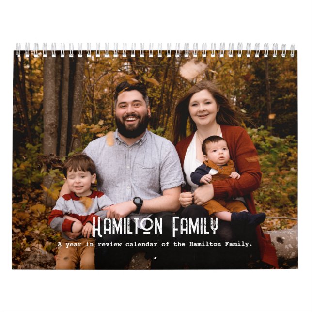 Din familjs fotomånad efter månad, Personlig Kalender (Omslag)