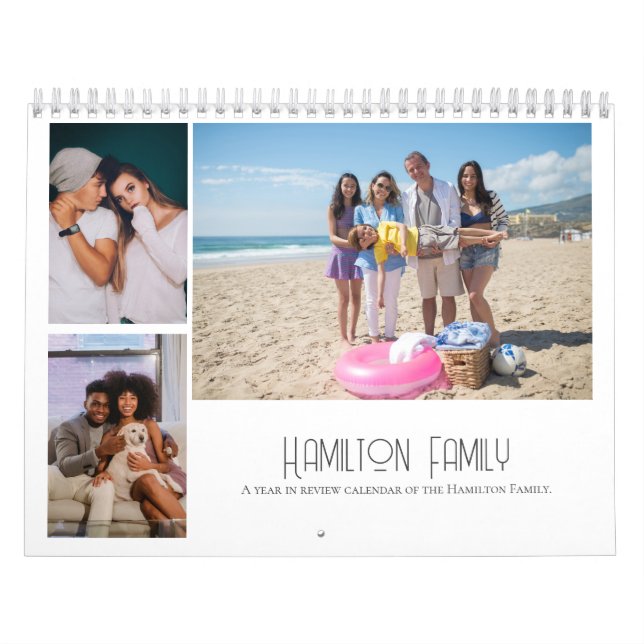 Din familjs fotomånad efter månad, Personlig Kalender (Omslag)