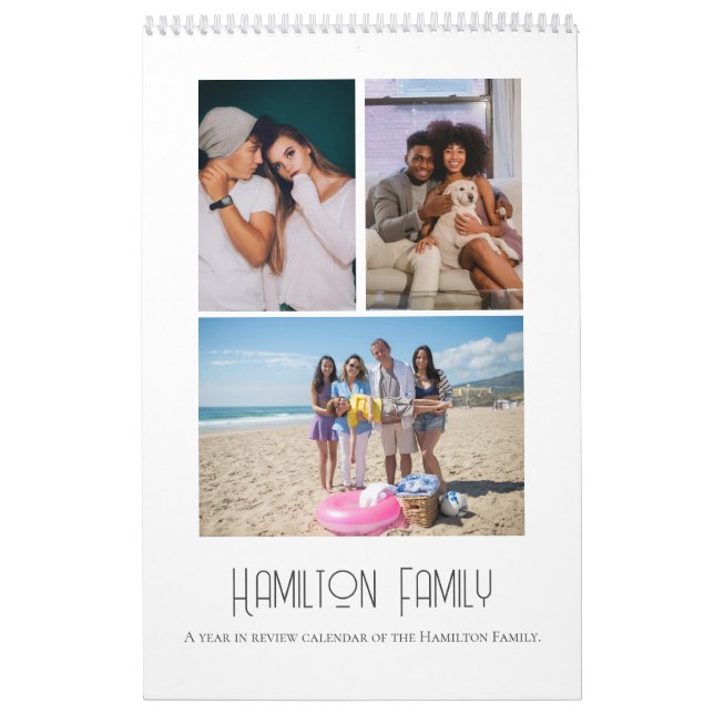 Din familjs fotomånad efter månad, Personlig Kalender (Omslag)