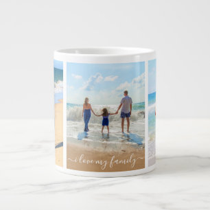 Din Family Photo Collage Mugg med Anpassningsbar T Jumbo Mugg