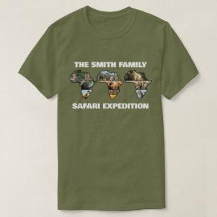 Din Family Safari Expedition Collage Trio T Shirt