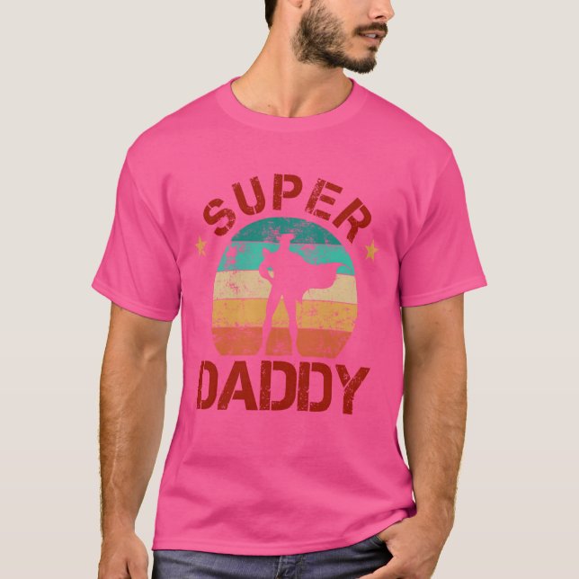 Din Far är din Hero-retro T Shirt (Framsida)