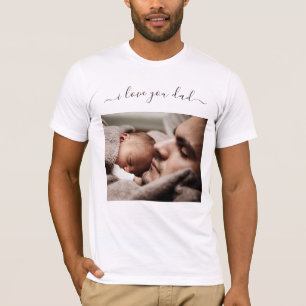 Din Far-fotot T-skirt-text i Kärlek du Pappa T Shirt