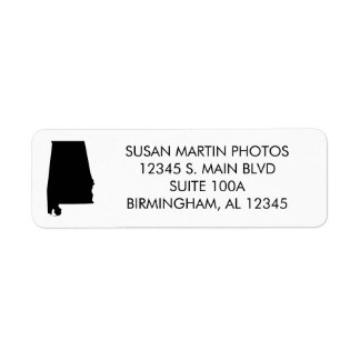 Din färg Alabama Modern minimalism Returadress Etikett