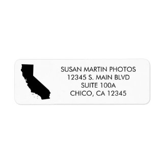 Din färg California Modern Minimalistisk Returadress Etikett