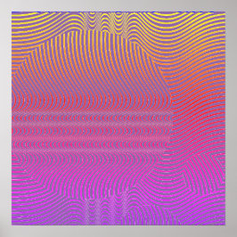 Din färg med Op Art Vågar Poster