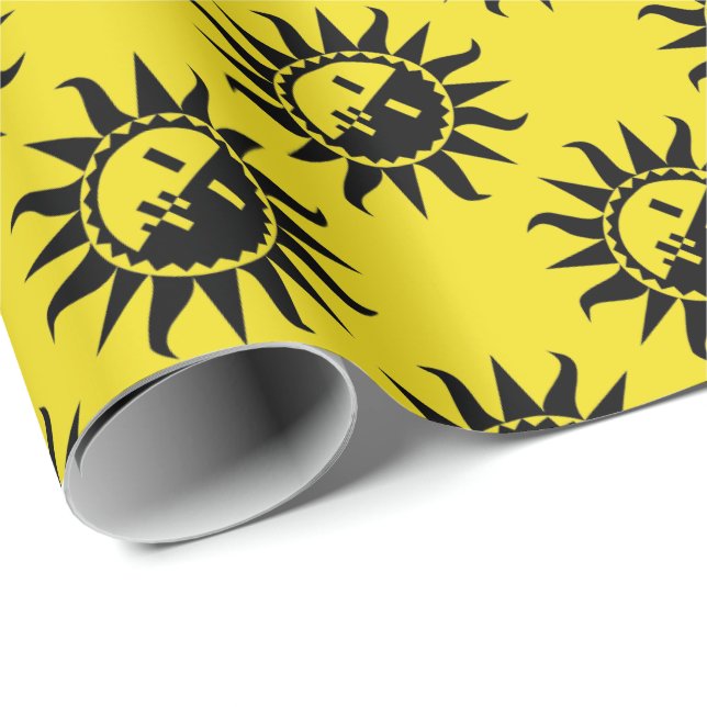 Din färg och sol exponerar presentpapper (Rullad Hörn)