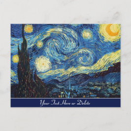 Din Färg/Text Vincent van Gogh Starry Nattart Vykort