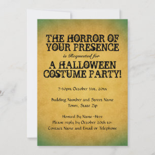 Din fasa. Halloween fest. Inbjudningar